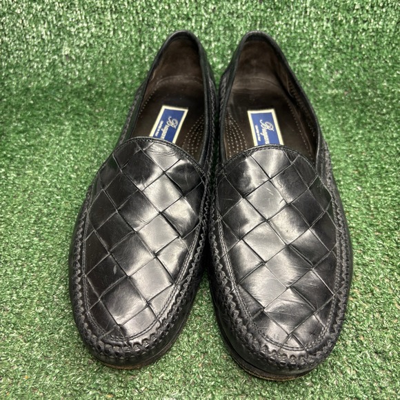 Bragano Cole Haan Woven Leather Loafers Classic Dress Shoes Black Mens Sz 10.5M main image 9